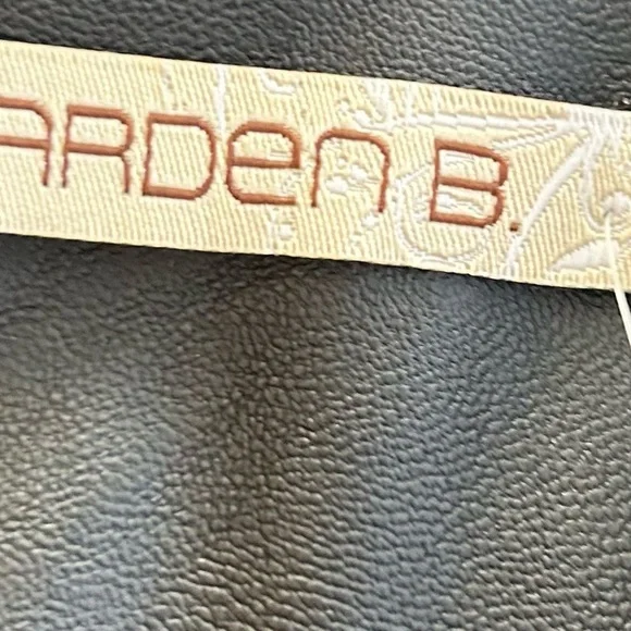 ARDEN B Black Faux Leather Moto Vest Silver Zipper Sleeveless Jacket Medium - Picture 5 of 9